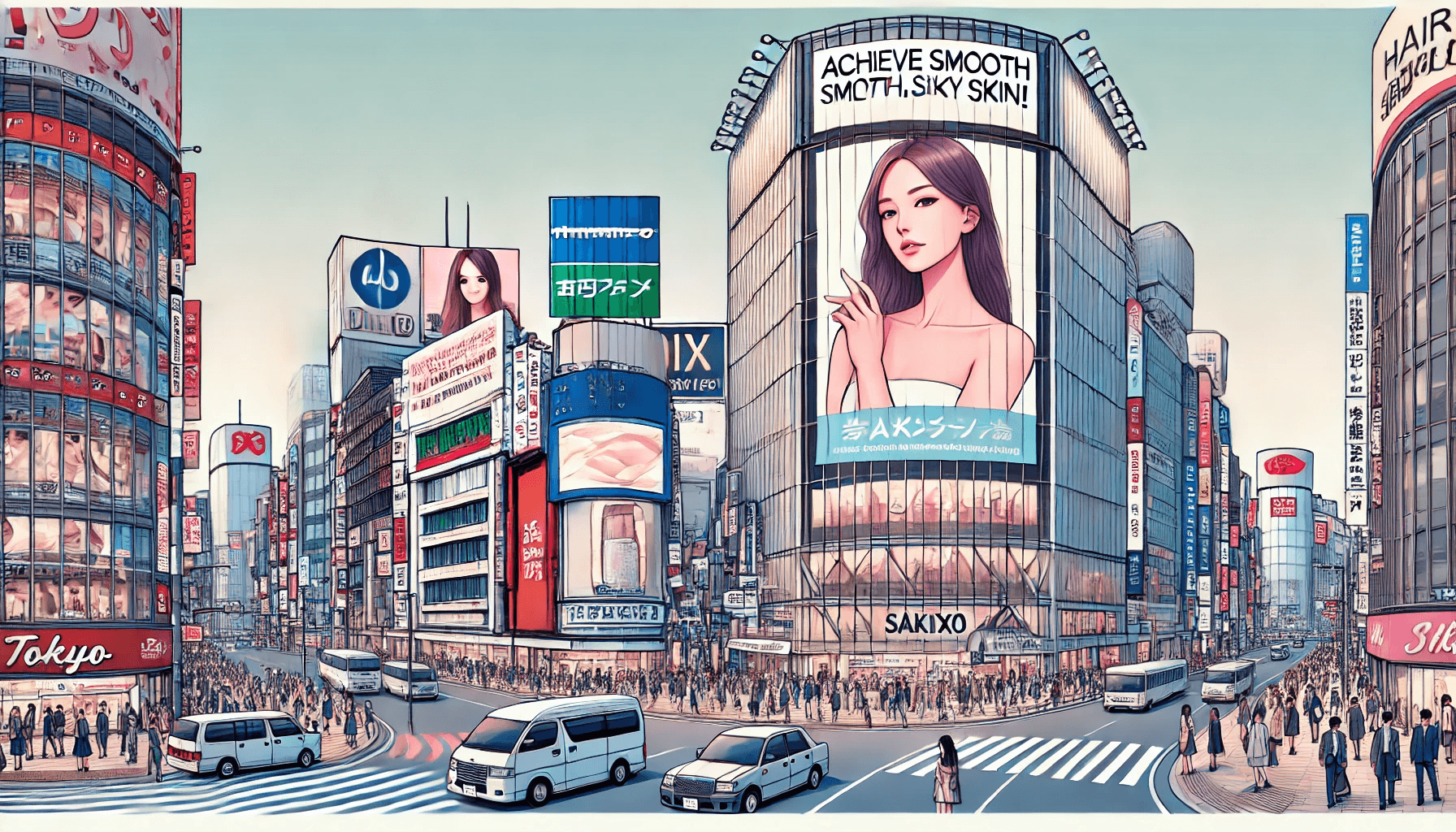 脱毛サロン屋外広告のイメージ図