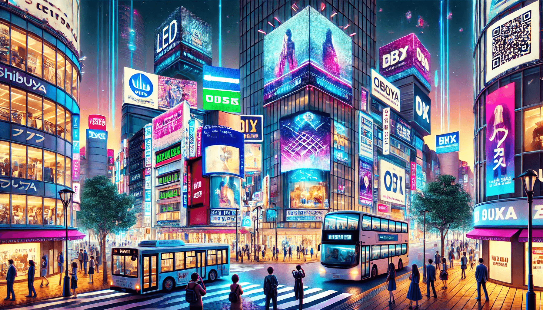 屋外広告事例紹介のイラスト