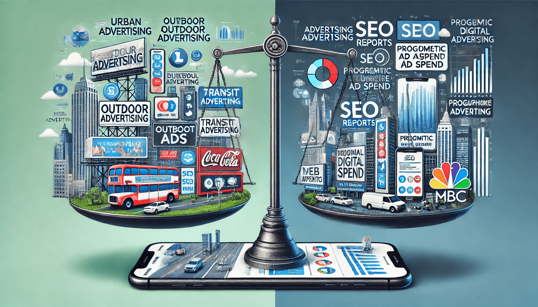 広告費のバランスと配分:屋外広告 vs スマホ内Web広告