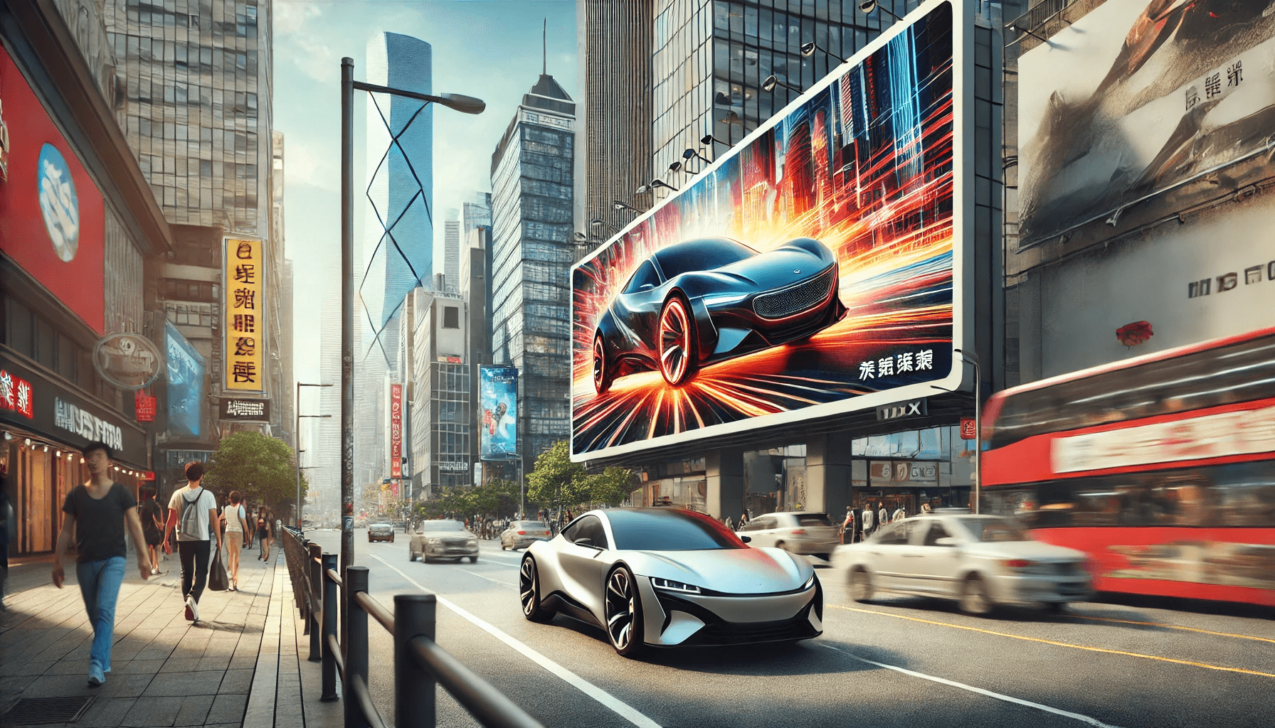 車の屋外広告イメージ図