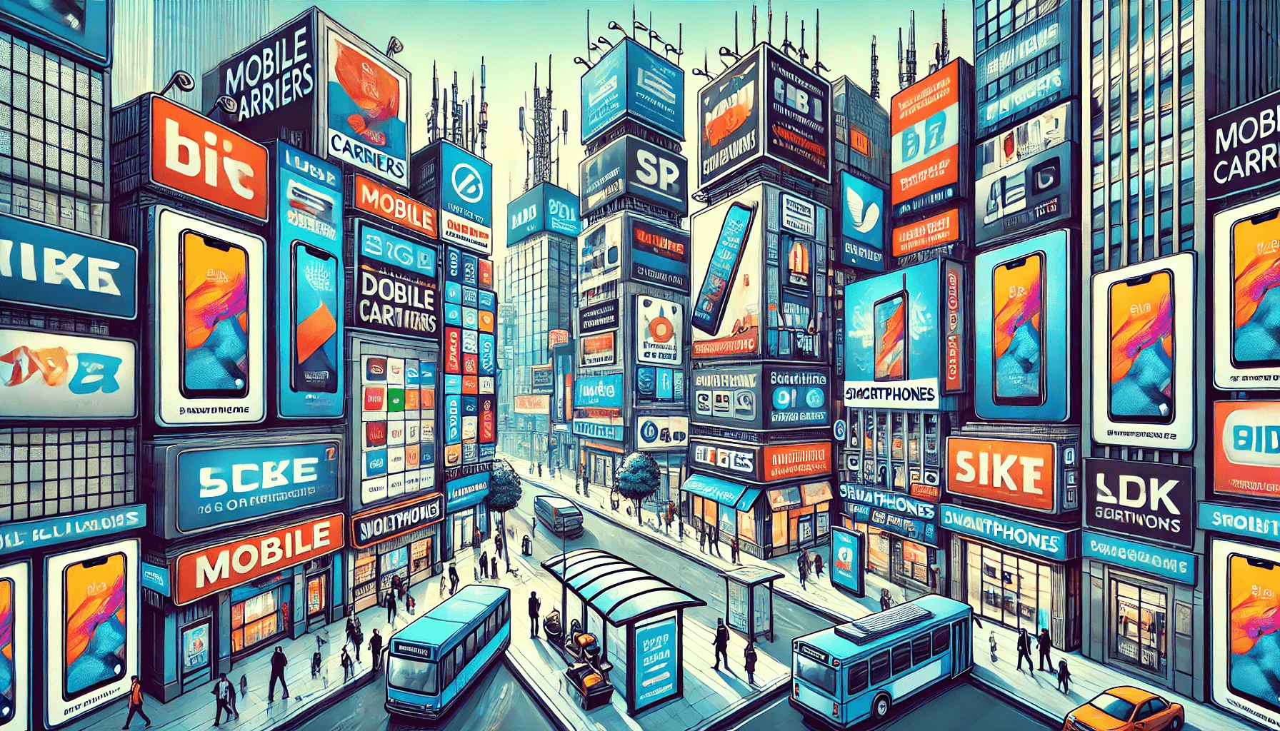 キャリアの屋外広告イメージ図