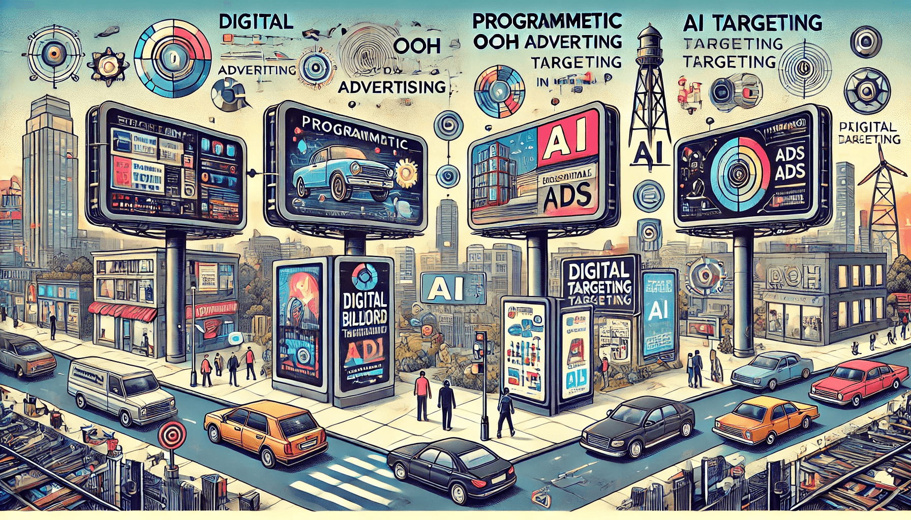 屋外広告のデジタルトレンドのイメージ図