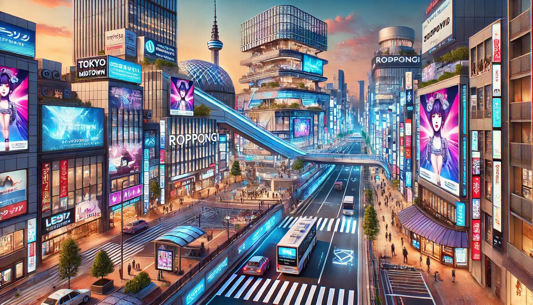 六本木の屋外広告イメージ